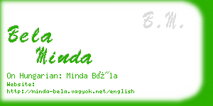 bela minda business card
